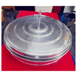 Communion Round Closed Tray – 35 Holes with Cross for Church Service