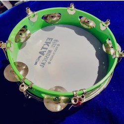 Small Round Tambourine with Skin – Church Worship Instrument