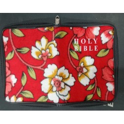 Pocket Size Velvet Bible Cover – Compact Soft Bible Case with Zip