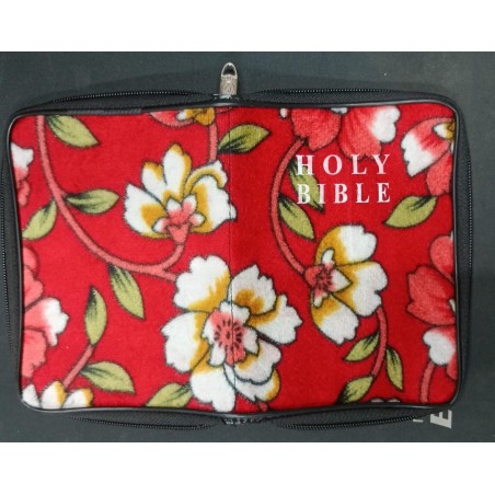 Pocket Size Velvet Bible Cover – Compact Soft Bible Case with Zip